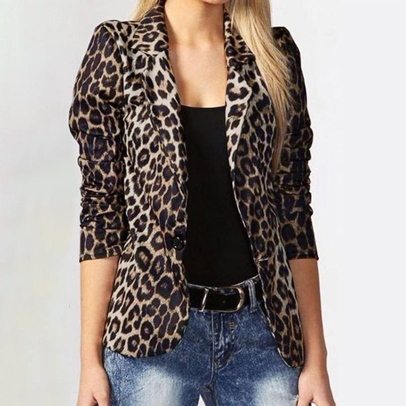 גקט אלגנט בעיצוב מנומר ומחטב Leopard