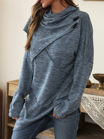 חולצת טוניקה שופעת בעיצוב חיתוכים אומנותי ARTOP